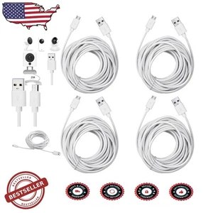Cables de cámara de seguridad Elite micro USB de 25 pies, paquete de 4, compatibles con Wyze/Blink - Imagen 1 de 7
