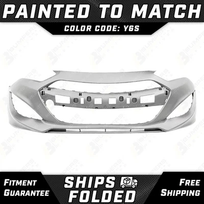 NEW Painted *Y6S Silver* Front Bumper Cover for 2013-2016 Hyundai Genesis Coupe - Image 1 of 4