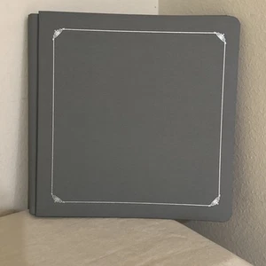 Creative Memories 12x12” Album + 15 Pages Gray with  Silver Trim - Picture 1 of 7