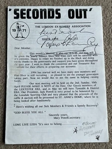Dave Charnley HANDSIGNIERT Seconds Out London - Ex Boxers Publikation von 1994 - Bild 1 von 3