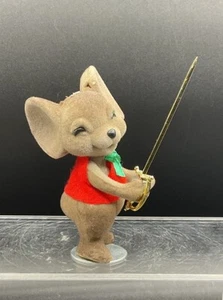 FIGURA DE RATÓN DE NAVIDAD FLOCADA DE COLECCIÓN EL CASCANUECES KITSCH RETRO - Imagen 1 de 6