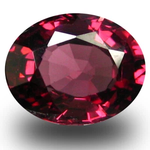 1.24 ct AAA+ Tremendous Oval Shape (7 x 6 mm) Pinkish Red Rhodolite Garnet - Picture 1 of 1
