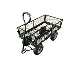 NEW Heavy Duty Garden Trolley Cart Wheelbarrow Trailer Large - NEXT DAY DELIVERY - Picture 1 of 6
