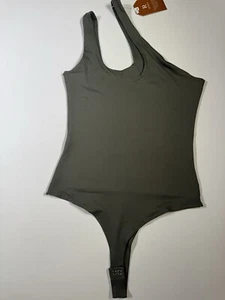 REORIA Butsmooth Women’s Sexy Plunge One Shoulder Sleeveless Backless Bodysuit S - Picture 1 of 9