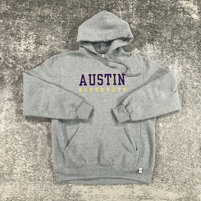 De Colección Austin Riverbats Sudadera con Capucha Para Hombres Grande L Gris Russell Athletic Y2K Foto 1 de 4