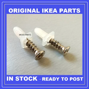 IKEA HINGE PAX KOMPLEMENT PLASTIC DOWELS & SCREWS X2 BRAND NEW ORIGINAL PARTS - Picture 1 of 5