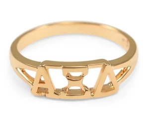 Alpha Xi Delta sunshine gold ring with cut-out letters, NEW!!*** - Picture 1 of 4