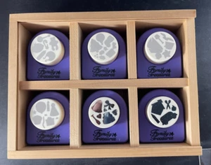 Family Treasures Paper Punch Set W/ Wooden Case-Baby-Xmas-Beach-Party-Wedding - Picture 1 of 9