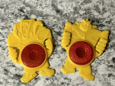 Robot Bicicleta Reflector Kelloggs Cereal Juguete Premium 1985 Transformer Shogun Amarillo Foto 1 de 4
