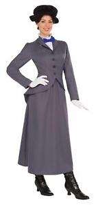 English Nanny Mary Poppins Adult Costume Standard Size