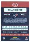 2015 Donruss Football Holo Back Parallel #30 Brian Hoyer Texans