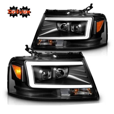 04-08 Ford F150 Harley Iluminación Negro Proyector C DRL LED Faros Marca LT Foto 1 de 4