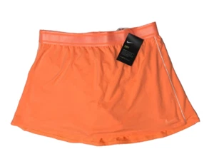 Nike Tennis Skirt Womens XL Orange White NikeCourt Dri Fit Training Inner Shorts - Picture 1 of 4
