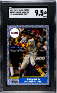 Ronald Acuna Jr. 2022 Topps Japan Edition '87 Design Cherry Tree #87B-3 SGC 9.5 - Picture 1 of 2