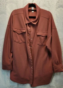 90 Grad rosa lachs Clip/Knopfleiste Shirt Größe 3XL - Bild 1 von 4