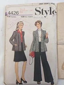 Vintage Style Sewing Pattern 4426 1974  Jacket , Skirt , Pants Size 12 Bust 87cm - Picture 1 of 2