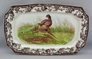 Spode Woodland 17" Pheasant Rectangular Serving Platter Dish Plate 17" x 11.5" - Picture 1 of 7