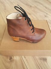 Woody Anne Leather Boots Womens UK Size 7 EU 40 RRP £186 Lambfur Lining Handmade