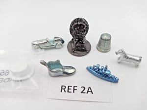 Monopoly Metal Player Movers Tokens Pieces x7 Mixed Lot Spare Replacements (2A) - Picture 1 of 3