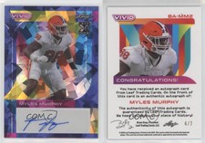 2023 Leaf Vivid Navy Blue Crystal /7 Myles Murphy #BA-MM2 Rookie Auto RC