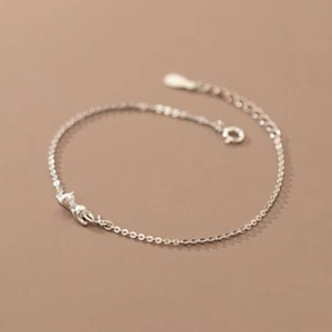 925 Sterling Silver 3D Cat Kitty Bracelet - Picture 1 of 5
