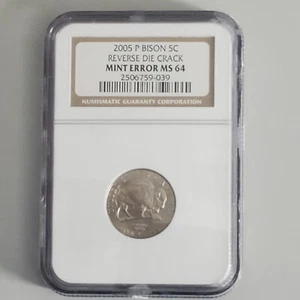 2005-P 5c "BISON SPEARED" Nickel NGC MS64 - Picture 1 of 7