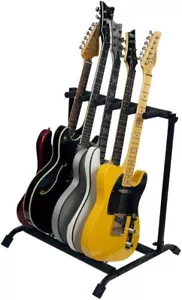 Rok-It Multi Guitar Stand Rack, Folding Design Holds up to 5 Electric/Acoustic - Picture 1 of 3