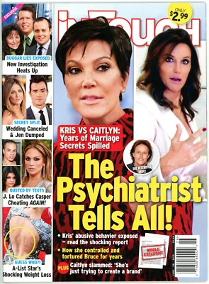 IN TOUCH MAGAZINE JUNE 29, 2015 ~ KRIS & CAITLYN JENNER, JEN ANISTON, DUGGARS!  - Image 1 of 4