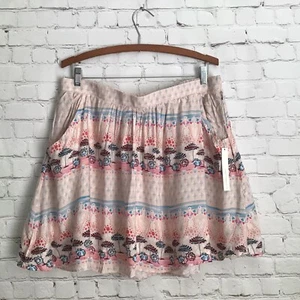 Lauren Conrad Rosa Viskose A Linie Rock Damen XL an Deck Strand Regenschirm Neu - Bild 1 von 4