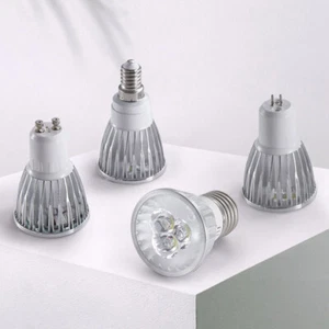 LED Spotlight Light Bulbs MR16 12V GU10 E27 E14 GU5.3 220V 9W 15W Silver Lamps - Picture 1 of 18