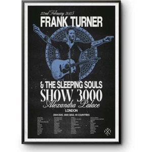 Poster Frank Turner London & UK 2025 Tour Poster, gift for fans - Picture 1 of 8
