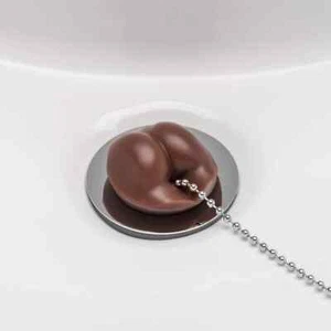 NEW Butt-Shaped Sink Plug Novelty Funny Gag Gift Fits European Sink Size 1" - Picture 1 of 4