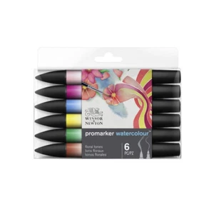 6pc Winsor & Newton ProMarker Watercolour Art Drawing/Colouring Set Floral Tones - Picture 1 of 1