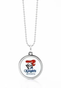 NEWCASTLE KNIGHTS NRL ROUND PENDANT CHAIN NECKLACE JEWELLERY ACCESSORIES - Picture 1 of 1