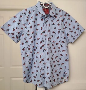 Camicia a maniche corte MBX Premium Goods da uomo S Stay Jolly Santa Skis  - Foto 1 di 7