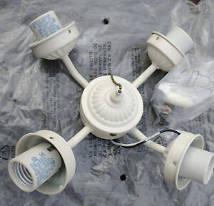 Ceiling Fan Light Kit-Antique White Finish 4 light