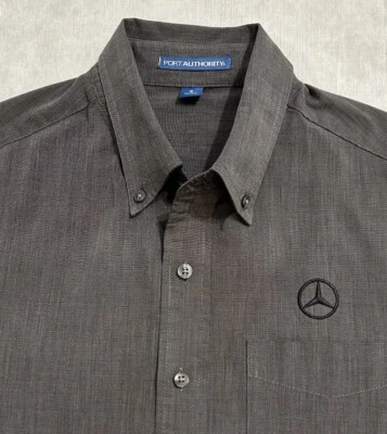 MERCEDES BENZ Long Sleeve Button Down Shirt Men's S Gray - Image 1 of 4