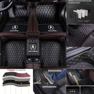 For Acura ILX MDX NSX RDX RL TL TLX TSX ZDX Car Floor Mats Custom Waterproof Mat - Image 1 of 4