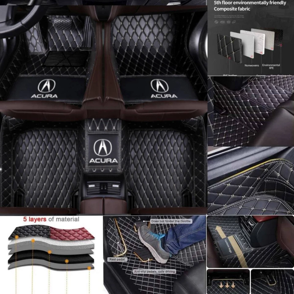 For Acura ILX MDX NSX RDX RL TL TLX TSX ZDX Car Floor Mats Custom Waterproof Mat - Image 1 of 4