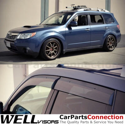 WellVisors Window Visors 09-13 For Subaru Forester Side Deflectors - Image 1 of 4