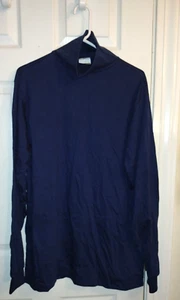 NEW Men's navy blue Turtleneck Shirt size large SCHOOL APPAREL - Picture 1 of 2