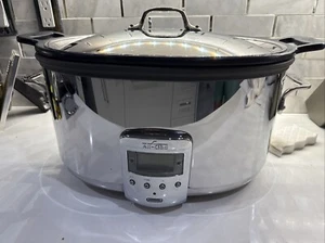 ALL-CLAD 7 Quart Slow Cooker Stainless Steel Crock Pot Series SC01 - Tested - Picture 1 of 6