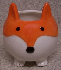 Flower Pot Fox for Succulent Tillandsia plant ceramic planter NEW 5” tall - Picture 1 of 3