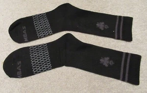 Bombas Socks Mid Calf Medium Black 2 Pairs Athletic Unisex FREE SHIP - Picture 1 of 6