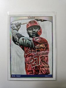 2022 Topps X Wave 1 Silver Rainbow Foil /99 Lauren Taylor Mike Trout #1