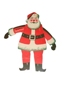 Vintage Cardboard Santa Advertising Spanglers Candy Canes - Picture 1 of 5