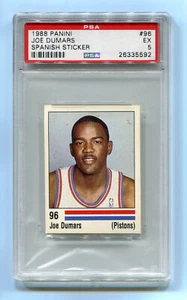 1988 88 Panini Spanish Stickers 96 Joe Dumars PSA 5 EX NQ HOF Detroit Pistons - Picture 1 of 2