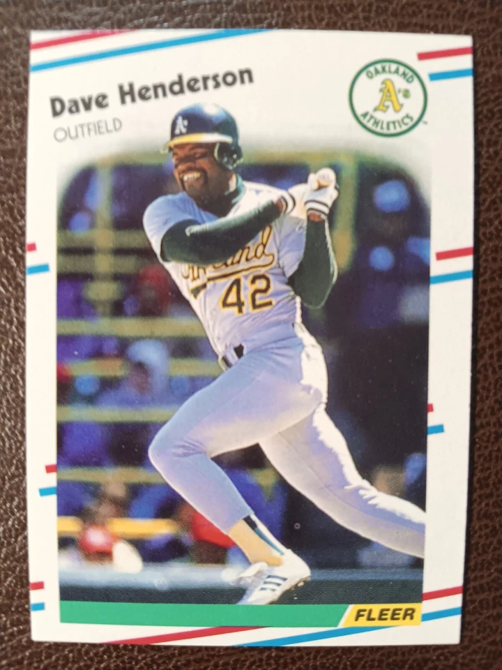DAVE HENDERSON OAKLAND ATHLETICS 1988 FLEER UPDATE BASEBALL CARD #U-53 - Image 1 of 1