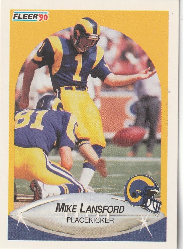 FREE SHIPPING-MINT-1990 Fleer Mike Lansford #41 RAMS - Image 1 of 1
