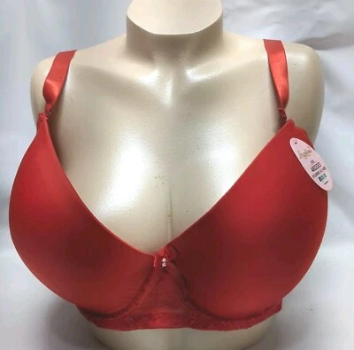 Angelina 46DDD Red Convertible Padded Full Coverage Underwire Bra B955DDD - Image 1 of 4